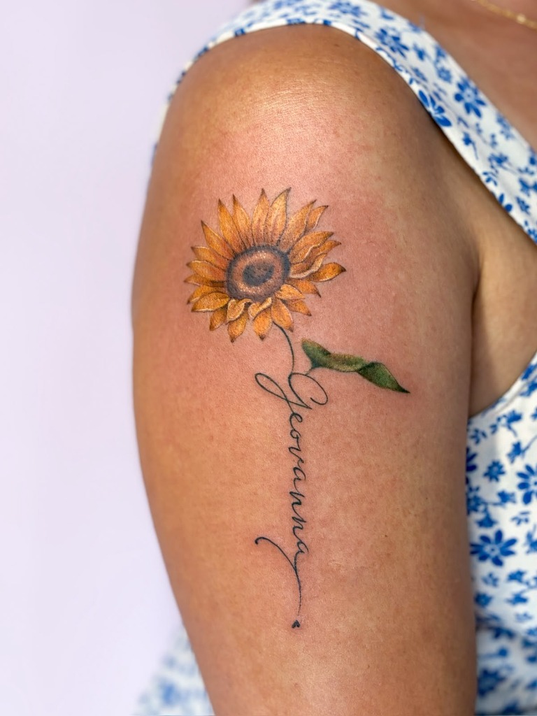 Flores que florescem na pele